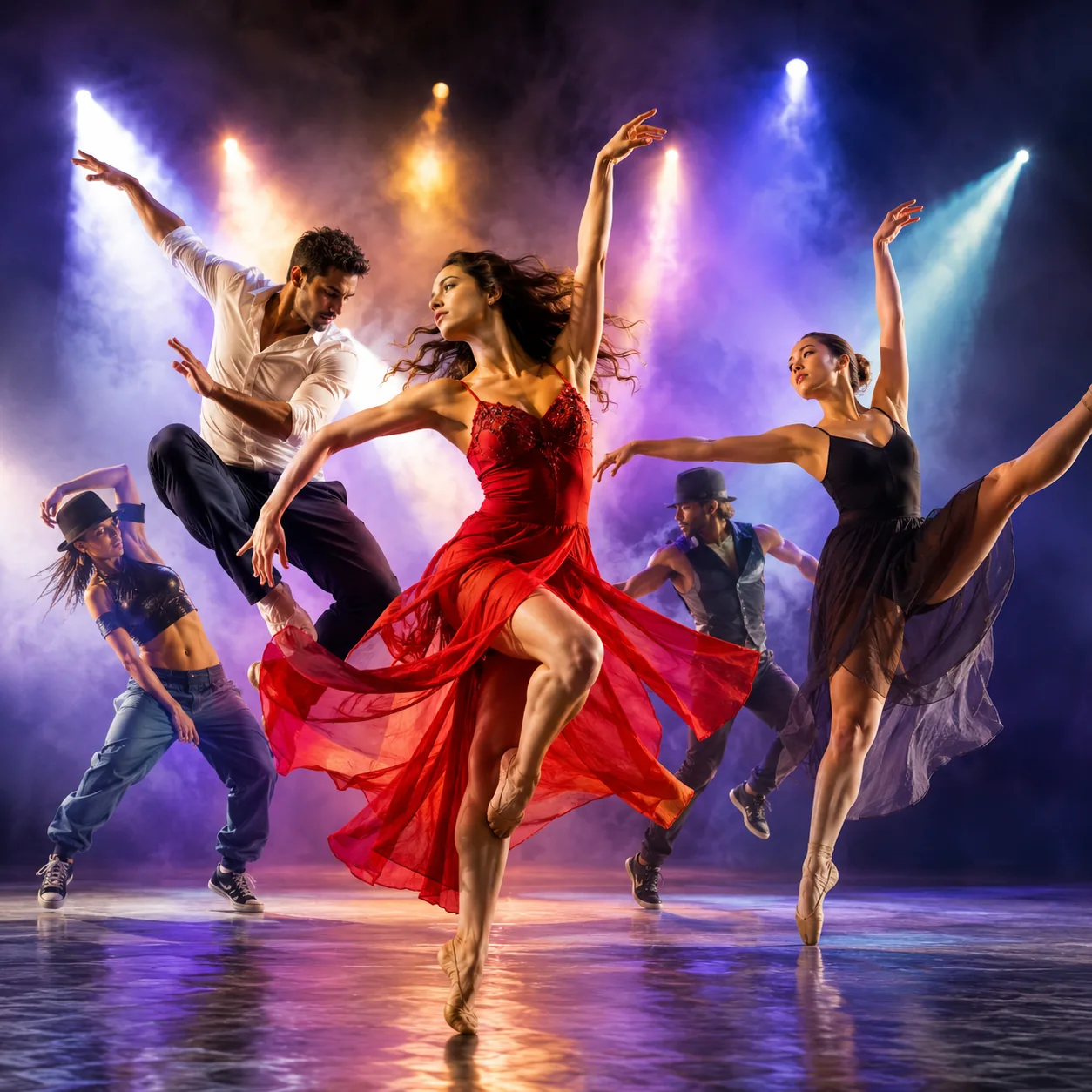 Dancers on stage
